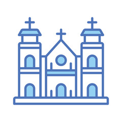 A cathedral building vector design in modern style, easy to use and download