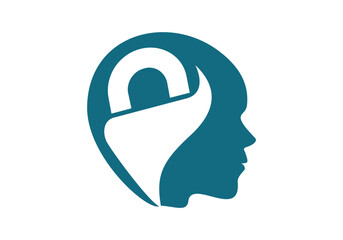 Brain Lock Brain Security Logo Design Template