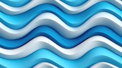 Fototapeta premium Abstract white blue dark blue light blue wave texture for background
