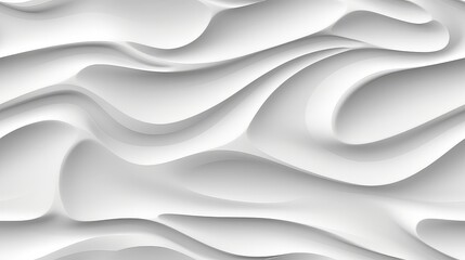 3D White waves for presentation background