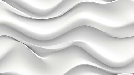 Obraz na płótnie Canvas 3D abstract beautiful white waves best for presentation background