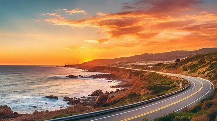 European coastal highway offers breathtaking ocean beach scenery