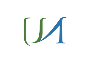 Blue and green 3d text