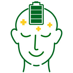 Charging head human icon design graphic