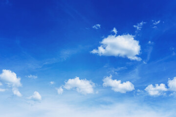 Blue sky with clouds Many beautiful white