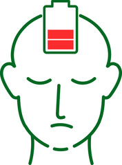 mental health man with low battery