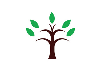 Obraz premium tree logo design, root vector - Tree of life logo design inspiration isolated on white background