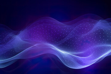 Obraz premium abstract futuristic background with blue purple glowing neon moving high speed wave lines