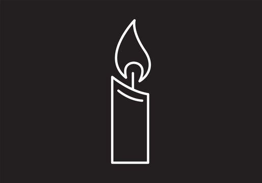 Candle icon, simple candel icon for logo design.