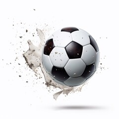 soccer ball isolated on the white background generative AI