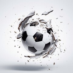 soccer ball isolated on the white background generative AI