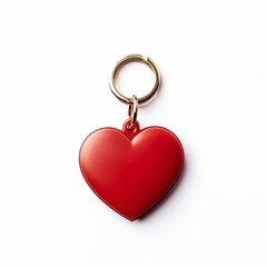 heart with chain isolated on the white background generative AI