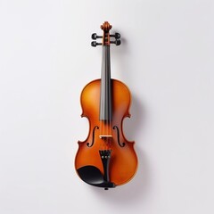 violin isolated on the white background generative AI