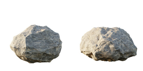 Obraz premium isolated cutout rock or stone in different variation model option, best use for landscape design, or use in post pro render,