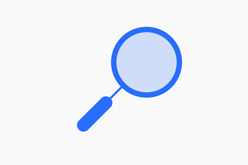 Geometric magnifying glass illustration in flat style design. Vector illustration and icon. 