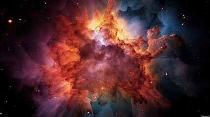 space galaxy cloud nebula. Stary night cosmos. Universe science astronomy. Supernova background generative AI