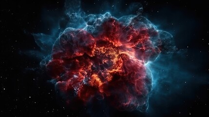 space galaxy cloud nebula. Stary night cosmos. Universe science astronomy. Supernova background generative AI