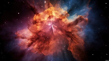 space galaxy cloud nebula. Stary night cosmos. Universe science astronomy. Supernova background generative AI