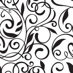 Seamless pattern with floral design.beautiful background. vintage pattern. floral seamless pattern.Seamless pattern with leaves. Floral seamless pattern. Vector background. Vintage pattern