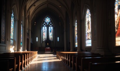 Obraz premium anime cathedral, church, generative ai, generative, ai