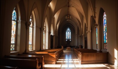 Obraz premium anime cathedral, church, generative ai, generative, ai