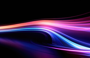 Neon light wave background artwork 3d Rendering, Abstract Background, Light Background, Color Background, 