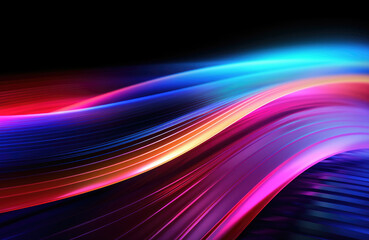 3d Rendering, Technology, Abstract Background, Light Background, Color Background, Neon