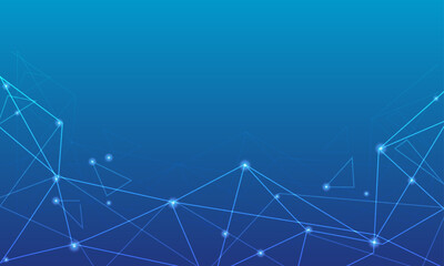 abstract line triangle technology on dark blue background. copy space for text. vector illustration technology style.