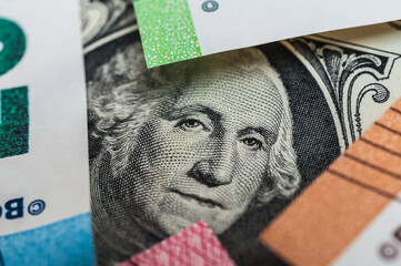 Porträt auf der 1 US Dollar Banknote