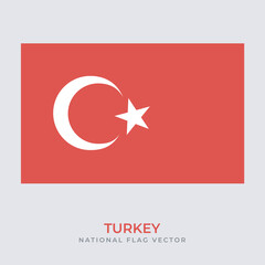 National Flag of turkey vector design, turkey flag transparent design vector png