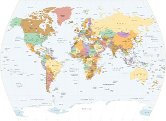 Fototapeta na wymiar Political world map