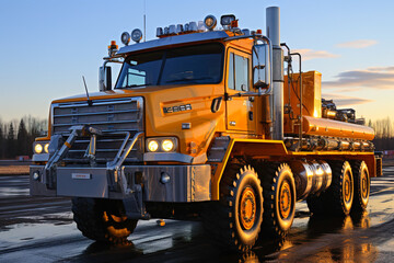 Construction equipment and machinery for drilling wells. Generative AI