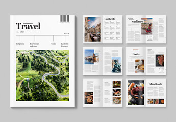 Minimal Travel Magazine Layout