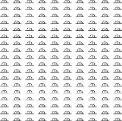 black and white pattern with character's faces