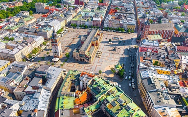 Beautiful view of the city of Krakow, Poland