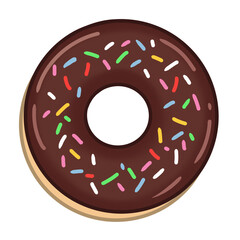 Chocolate sprinkle donut