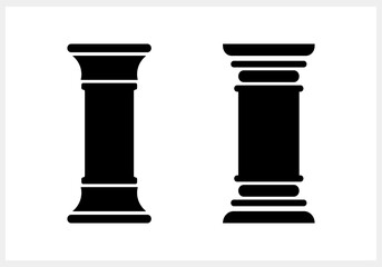 Pillar greek icon Justice symbol Column stencil Vector stock illustration EPS 10