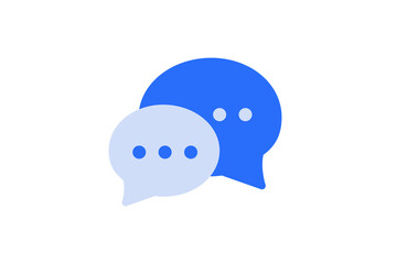 Isolated Geometric chatting  illustration in flat style design. Vector illustration and icon. 