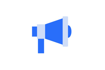 Isolated Geometric loudspeaker  illustration in flat style design. Vector illustration and icon. 