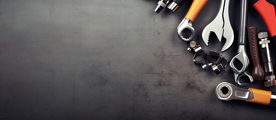 A variety of tools laid out on a table created with Generative AI technology