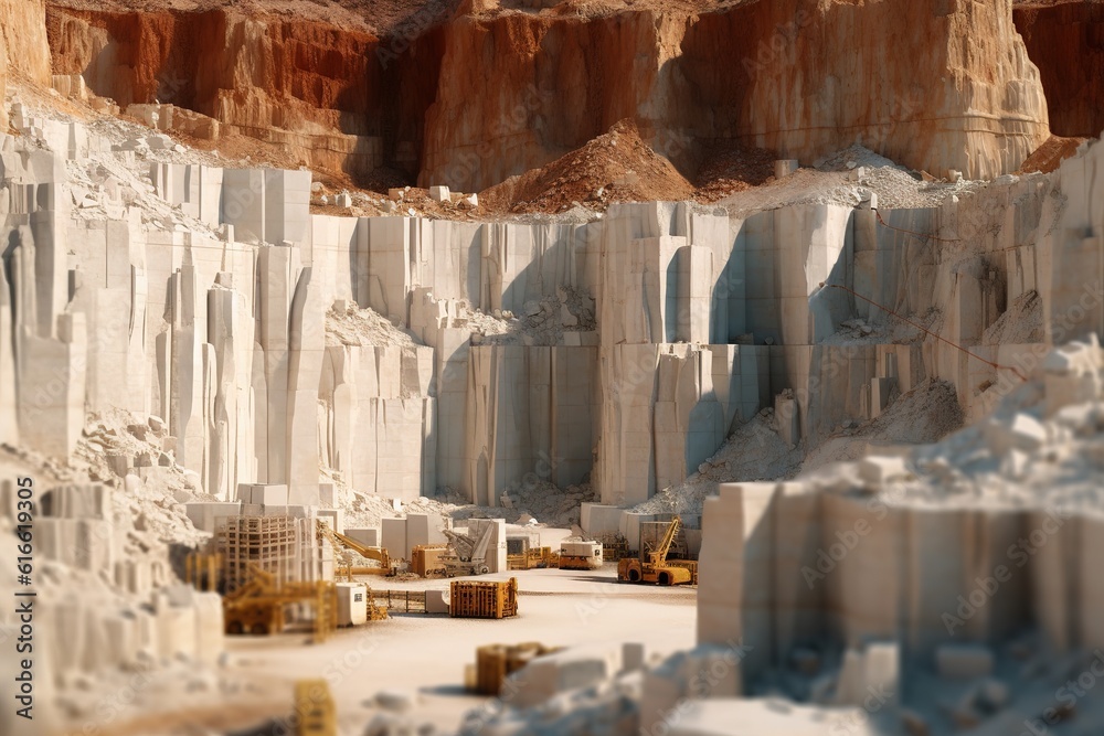 Poster stone quarry. generated by ai.