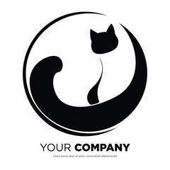 Vector pet logo design with minimalist and simple concept