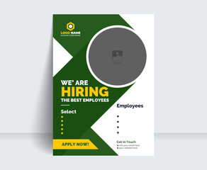 We are hiring job vacancy advertisement flyer, Hiring job flyer, poster design vector, We are hiring job vacancy layout template