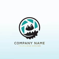 Mountain Photography vector logo design