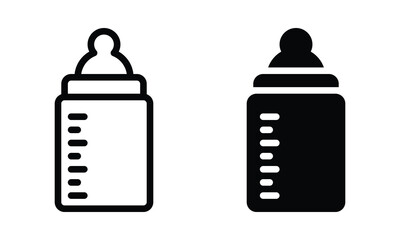 Pacifier icon with outline and glyph style.