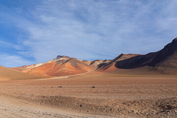 Fototapeta na wymiar Landschaft in der Salar de Uyuni in Bolivien