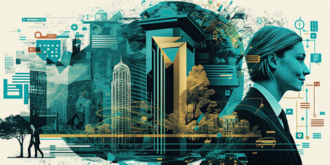 Digitalization of financial services. Business concept - Generative AI