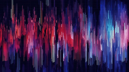 Glitch overlay Analog distortion Noise texture Colorful abstract background. Blue, pink colors. 