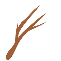 Illustration of a Brown Tree Branch