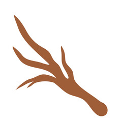 Illustration of a Brown Tree Branch